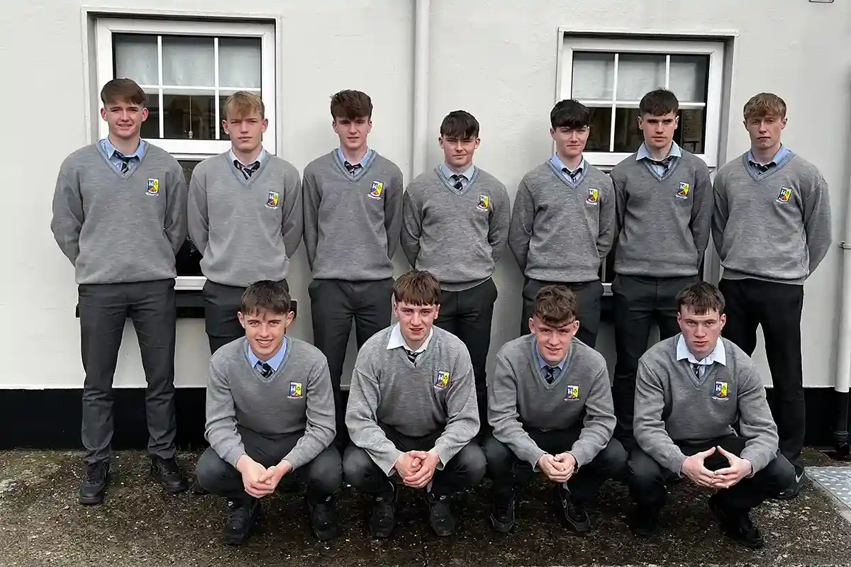 Boys in school uniform for St. Patricks School, Castleisland